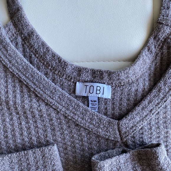 REBECCA TAUPE COLD SHOULDER TOP - Picture 6 of 8